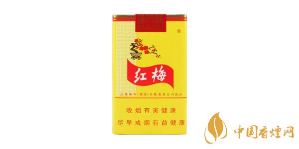 2025紅梅軟黃多少錢一包 紅梅軟黃香煙價(jià)格表圖片